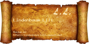 Lindenbaum Lili névjegykártya